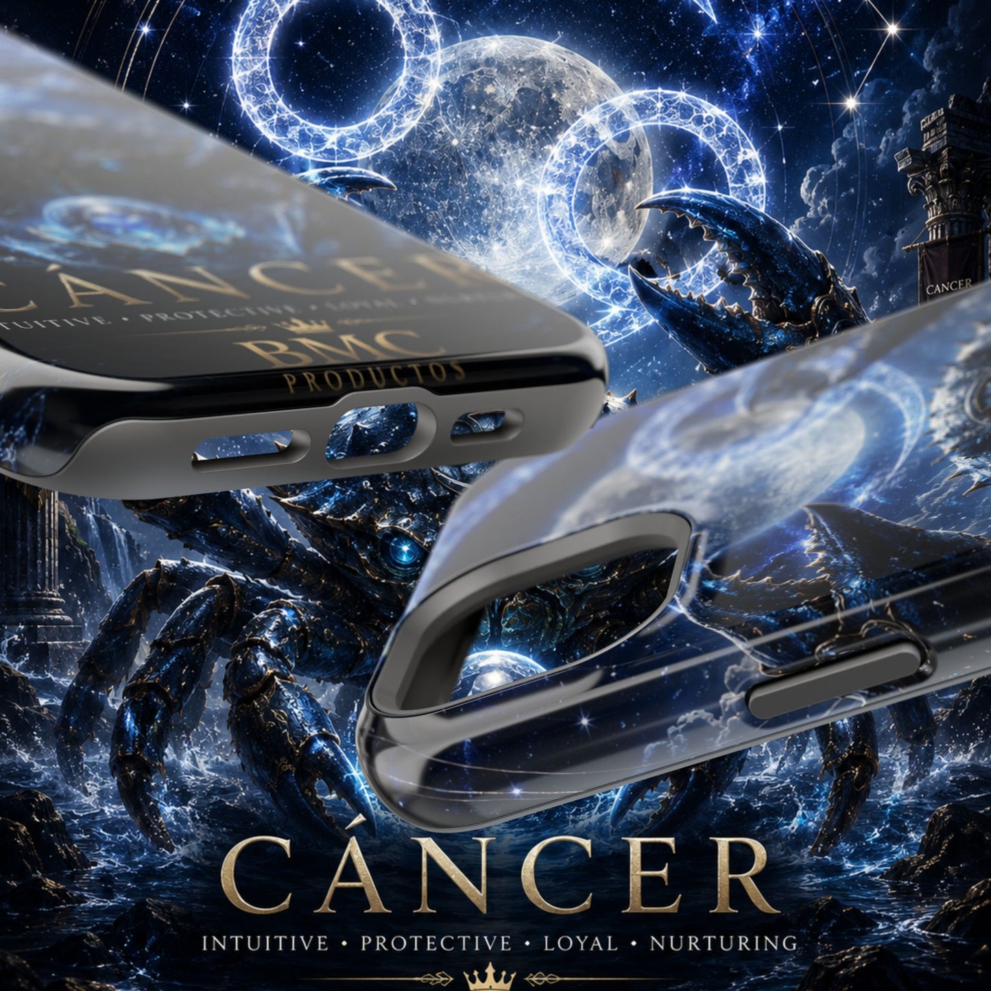"Funda Magnética Reforzada ♋ Cáncer — Guardián de las profundidades""