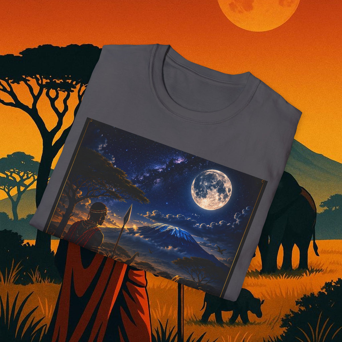"Camiseta Kenia: Aventura Salvaje y Tierra de Horizontes Infinitos 🦁🌄🏕️"