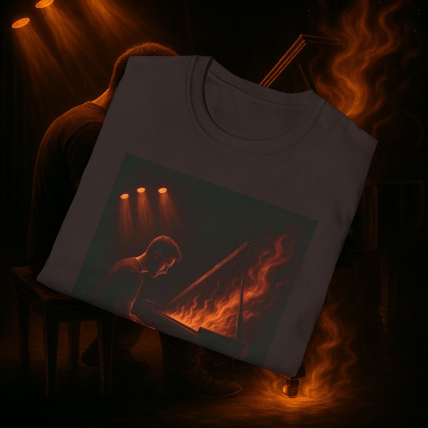 "Camiseta piano 🎹🔥Cuando las manos arden… el alma canta.” 🔥🎹