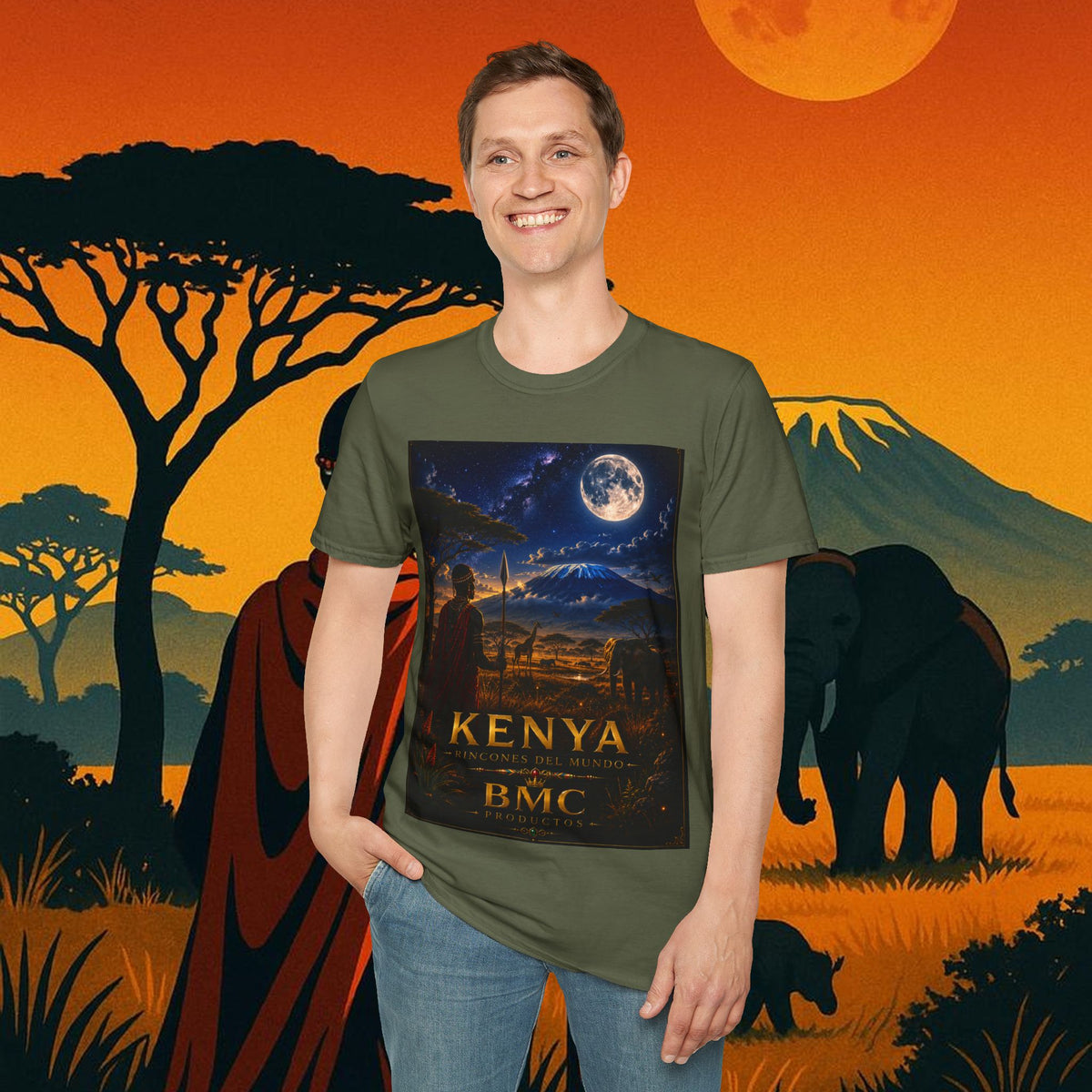 "Camiseta Kenia: Aventura Salvaje y Tierra de Horizontes Infinitos 🦁🌄🏕️"