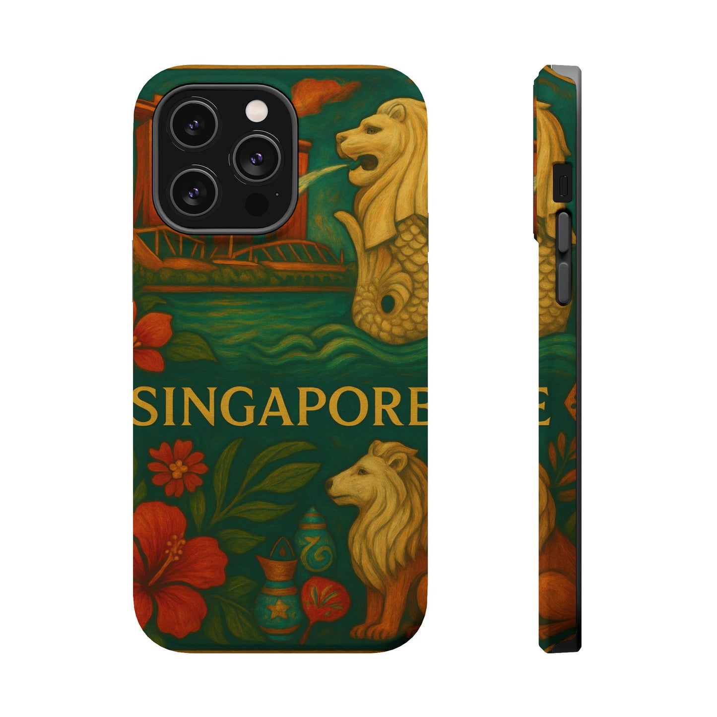"Funda Magnética Reforzada Magnética Reforzada Singapur 🌆 – Futuro, cultura y naturaleza en un solo lugar"