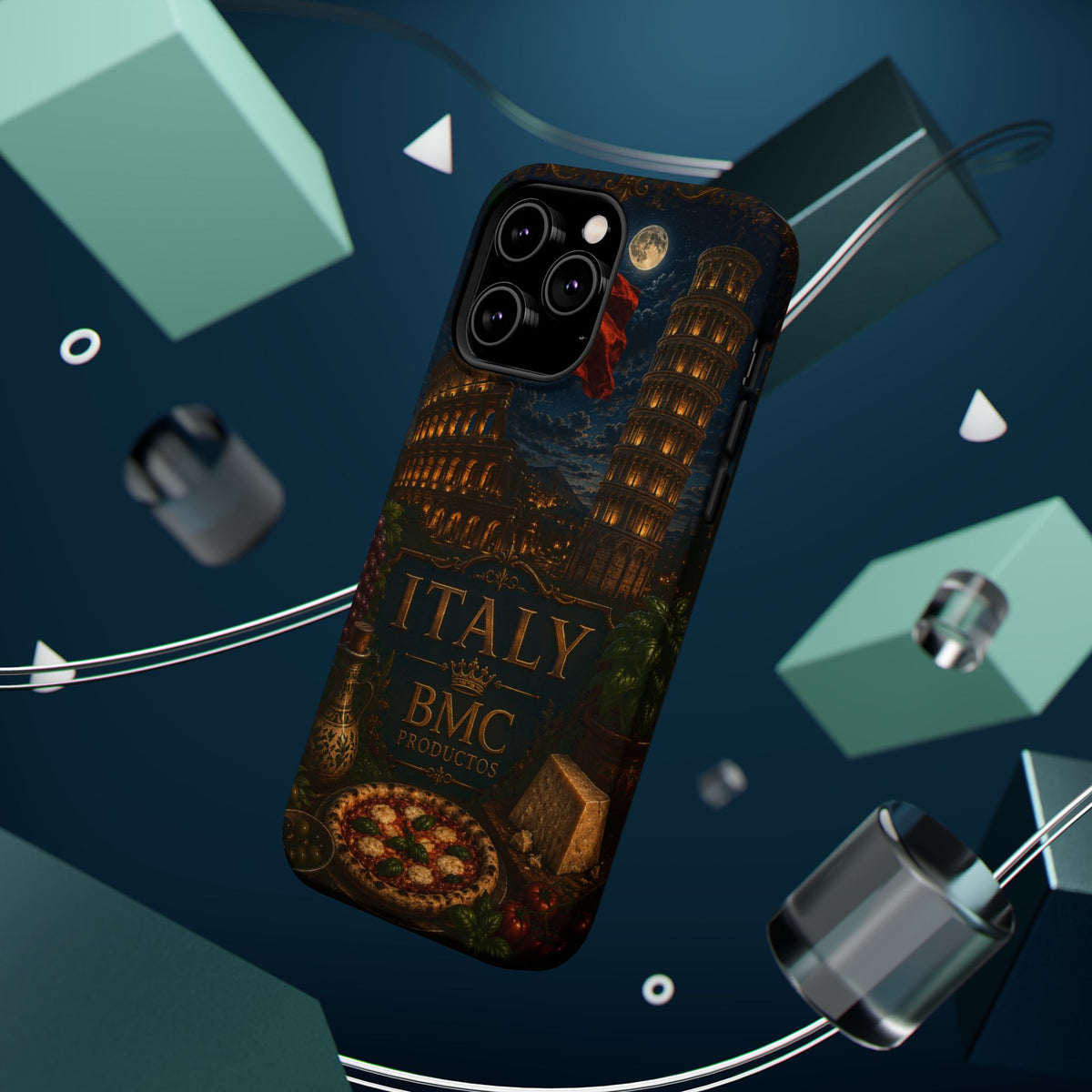 "Funda Magnética Reforzada Magnética Reforzada Italia: Arte, Pasión y Sabores Eternos 🎨🍝🏛️"