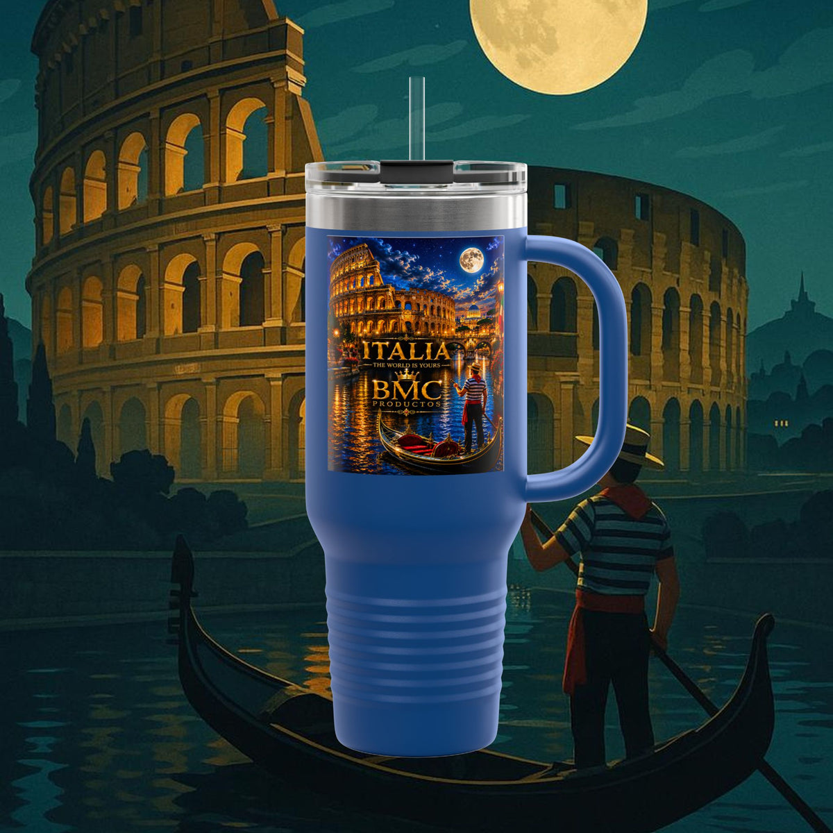 "taza de Viaje Aislada Italia: Arte, Pasión y Sabores Eternos 🎨🍝🏛️"