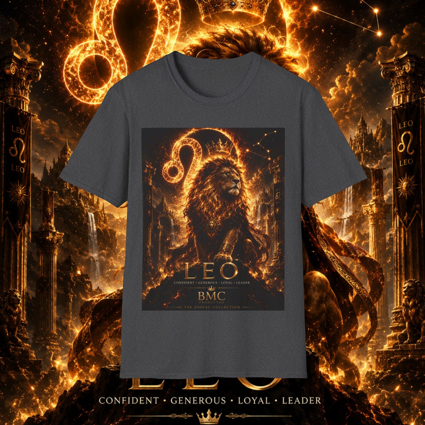 "Camiseta ♌ Leo — Soberano del fuego eterno"