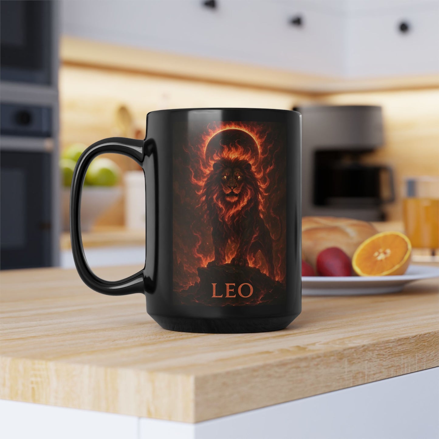 "Taza ♌ Leo — Soberano del fuego eterno"