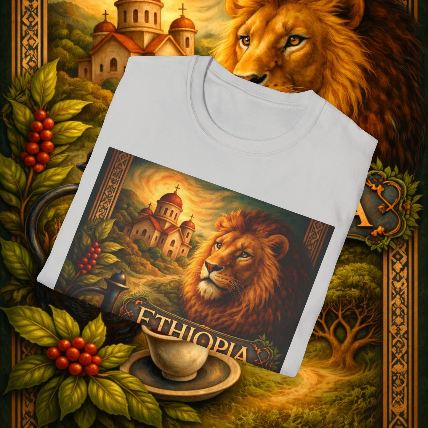 "Camiseta Etiopía Tierra sagrada y alma ancestral"