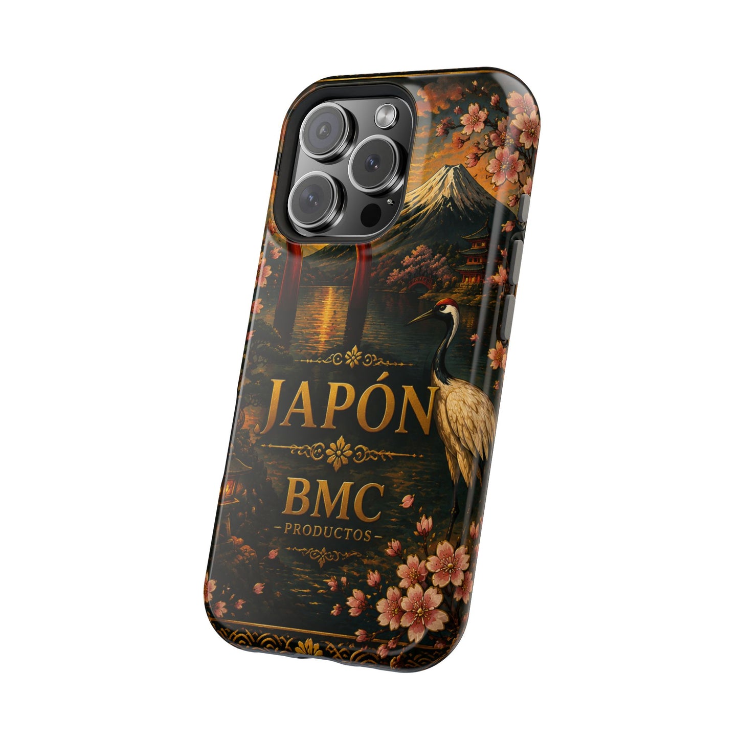 "Funda Magnética Reforzada Japón: Tradición entre Cerezos y Montañas 🌸⛩️🗻"