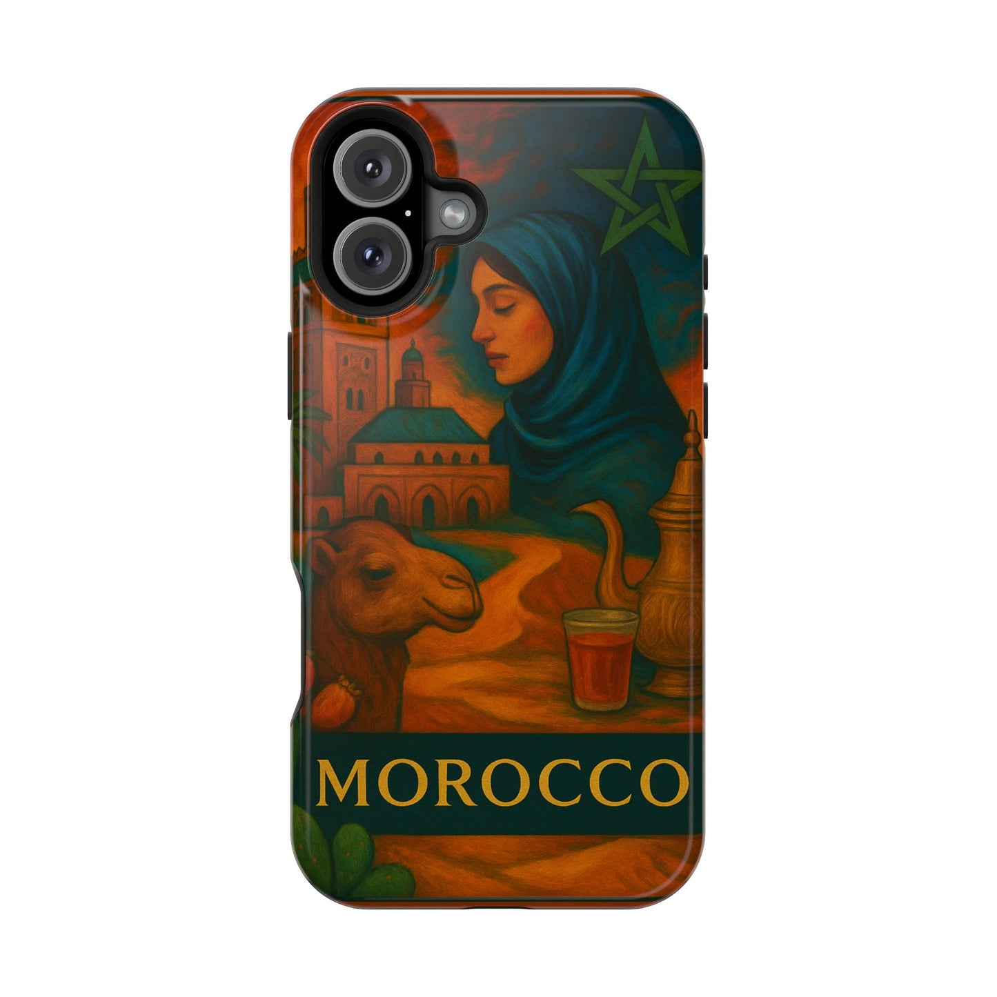 "Funda Magnética Reforzada Magnética Reforzada Marruecos: Magia del Desierto y Ciudades de Mil Colores 🐪🏜️🕌"