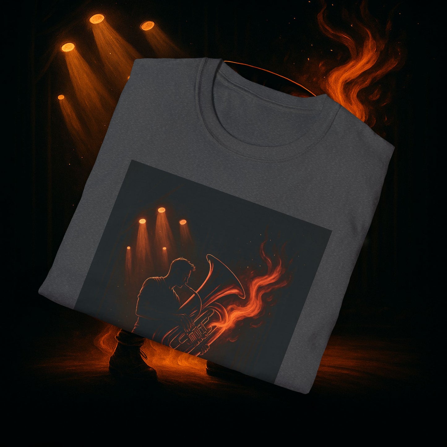 "Camiseta Tuba 🎺🔥 Cuando el alma suena, todo arde.”