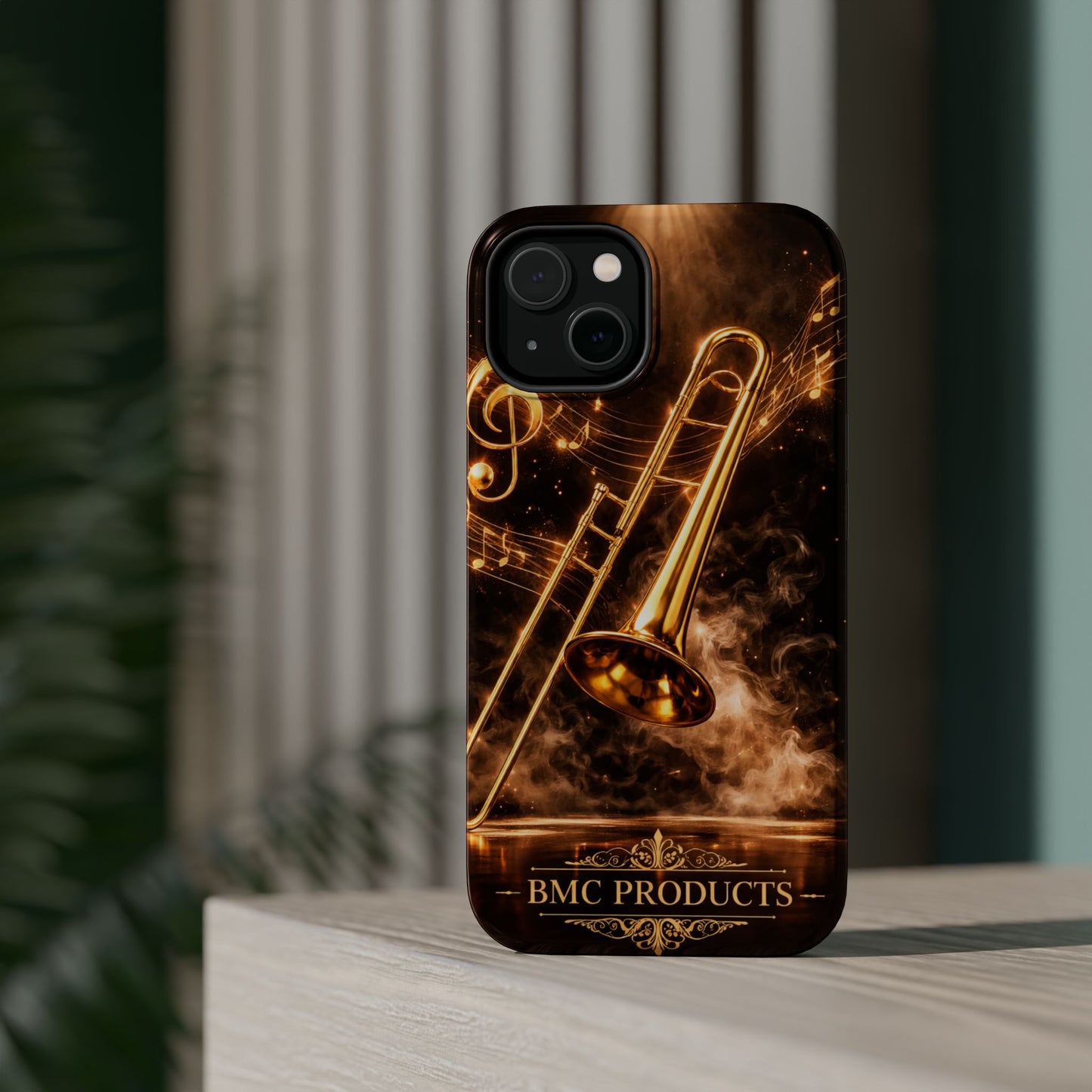 "Funda Magnética Reforzada Magnética Reforzada Trombón 🎷🔥No todos los fuegos hacen ruido… algunos tocan el alma.” 🔥🎷