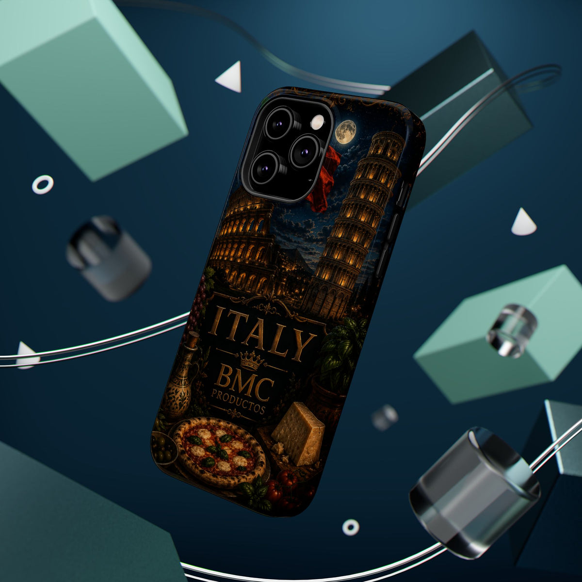 "Funda Magnética Reforzada Magnética Reforzada Italia: Arte, Pasión y Sabores Eternos 🎨🍝🏛️"