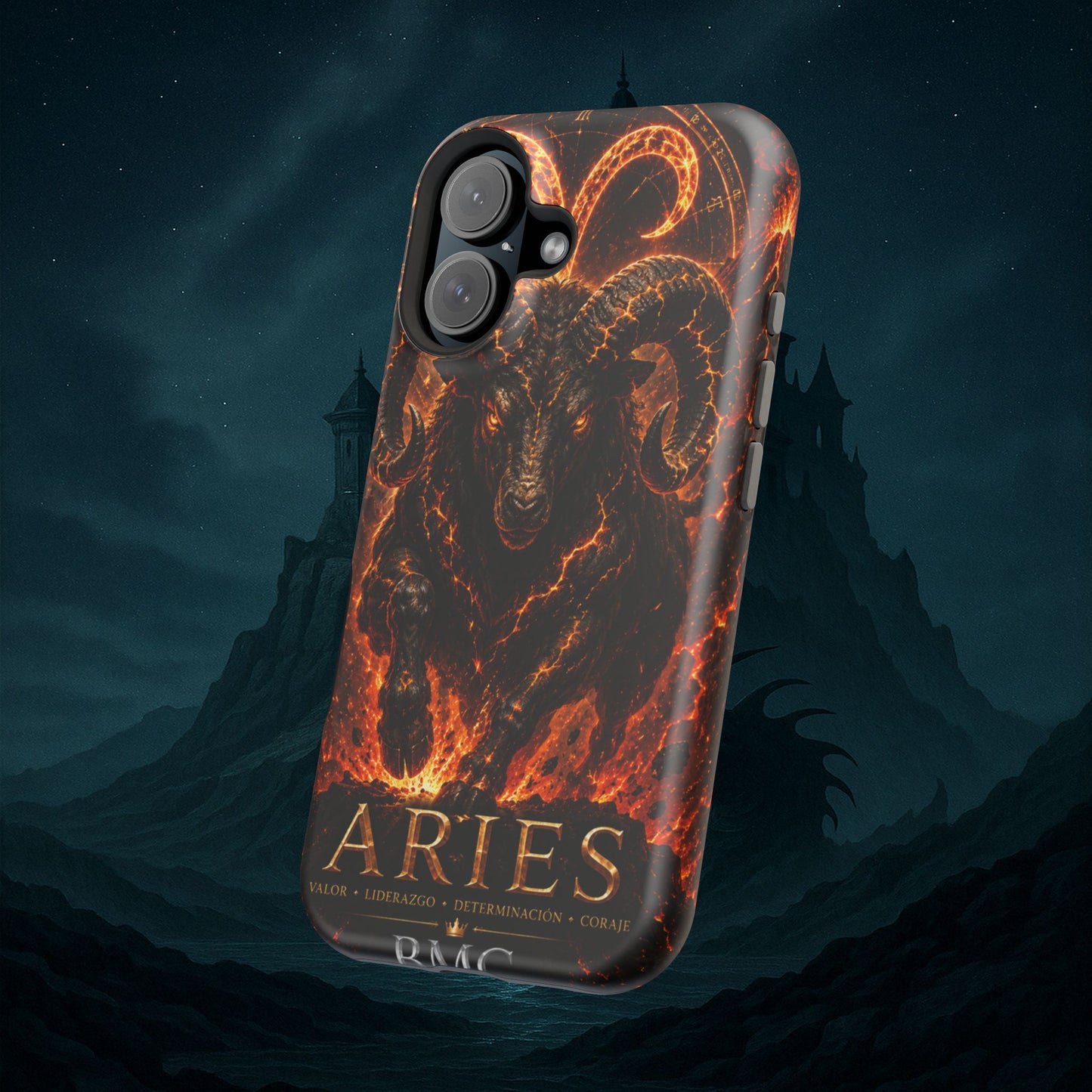 "Funda Magnética Reforzada ♈ Aries — Espíritu de fuego"