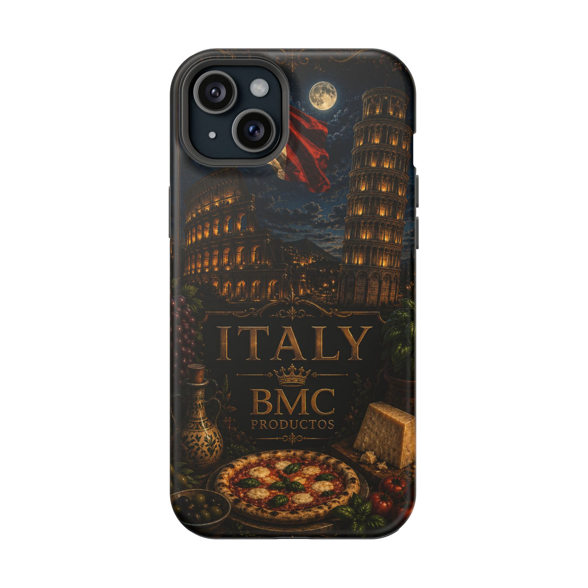 "Funda Magnética Reforzada Magnética Reforzada Italia: Arte, Pasión y Sabores Eternos 🎨🍝🏛️"
