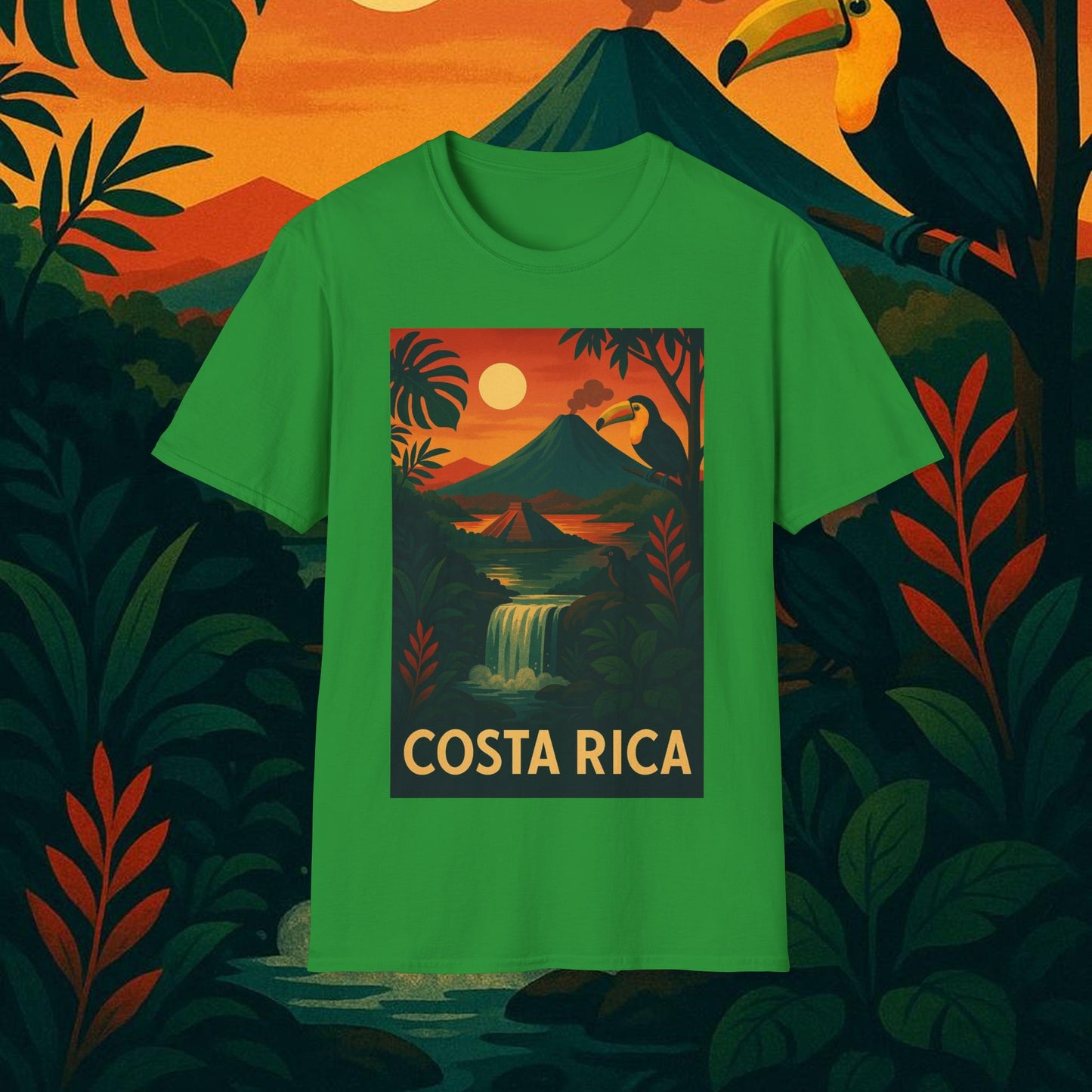 "Camiseta   Costa Rica: Pura Vida entre Volcanes y Selvas 🌋🌴🦜"