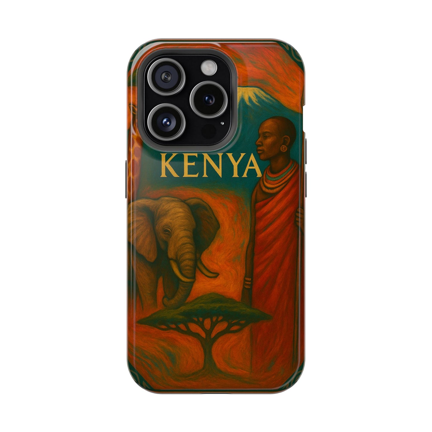 "Funda Magnética Reforzada Magnética Reforzada Kenia: Aventura Salvaje y Tierra de Horizontes Infinitos 🦁🌄🏕️"