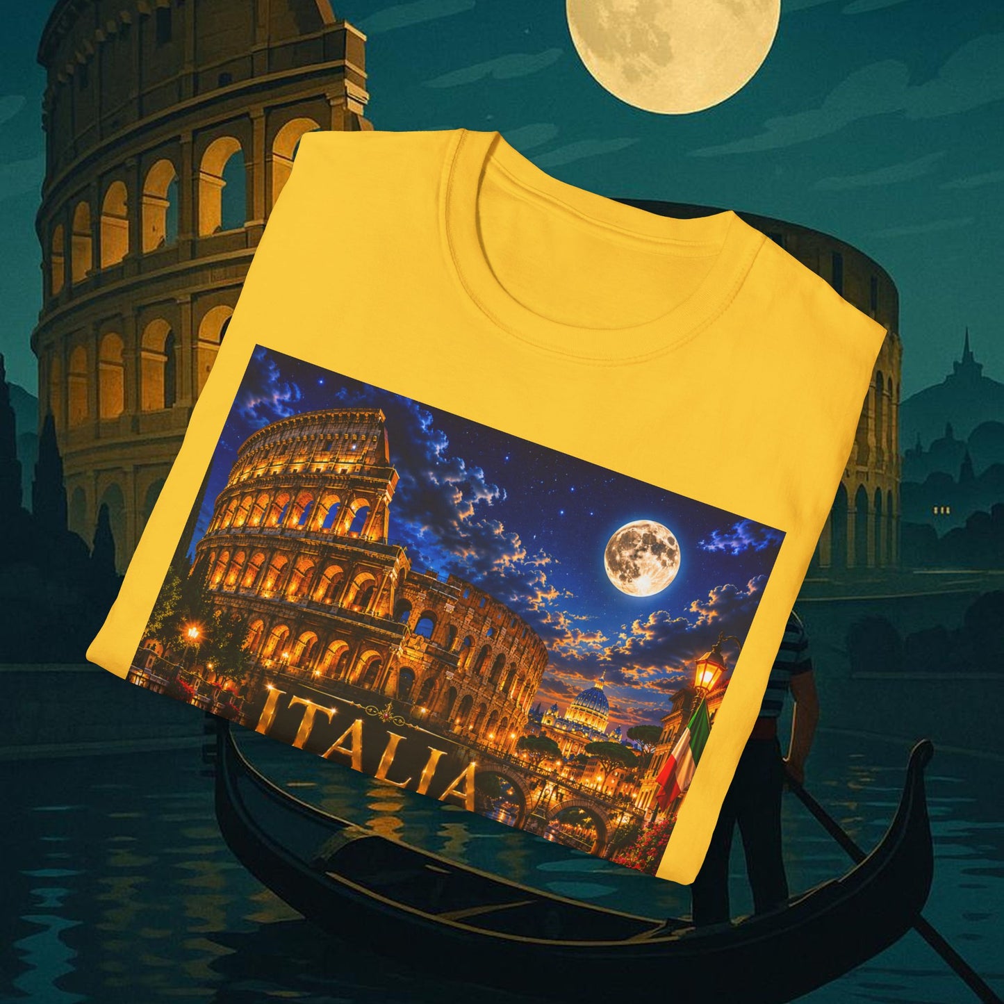 "Camiseta  Italia: Arte, Pasión y Sabores Eternos 🎨🍝🏛️"