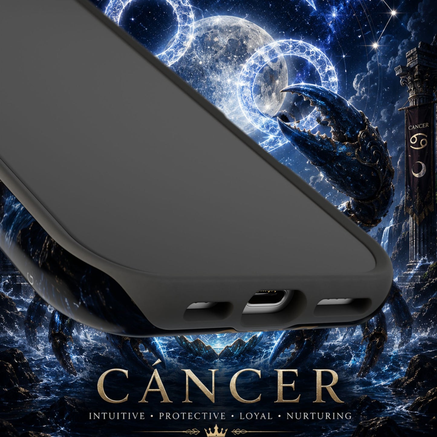 "Funda Magnética Reforzada ♋ Cáncer — Guardián de las profundidades""