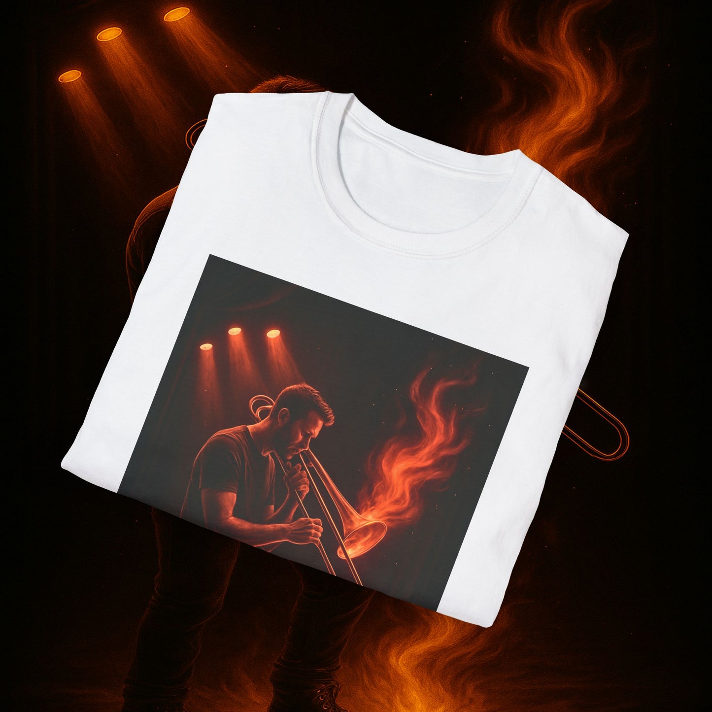 "Camiseta Trombón 🎷🔥No todos los fuegos hacen ruido… algunos tocan el alma.” 🔥🎷