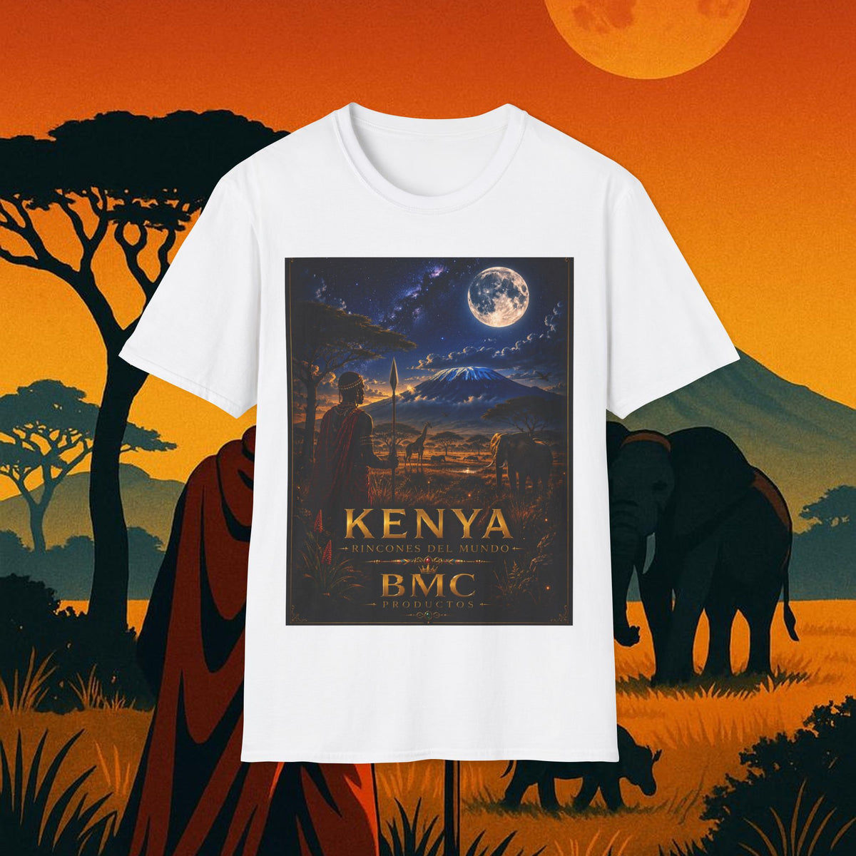 "Camiseta Kenia: Aventura Salvaje y Tierra de Horizontes Infinitos 🦁🌄🏕️"