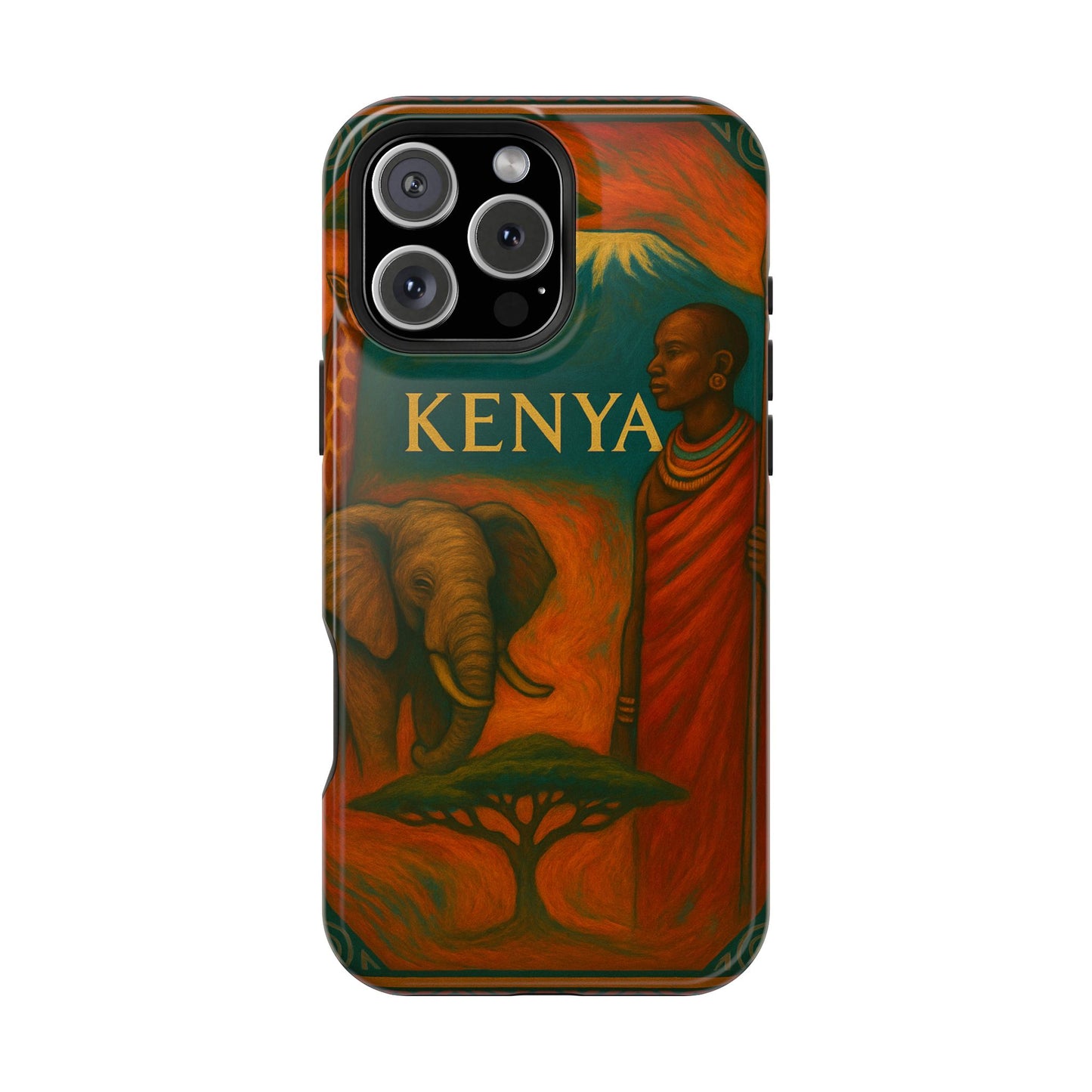 "Funda Magnética Reforzada Magnética Reforzada Kenia: Aventura Salvaje y Tierra de Horizontes Infinitos 🦁🌄🏕️"