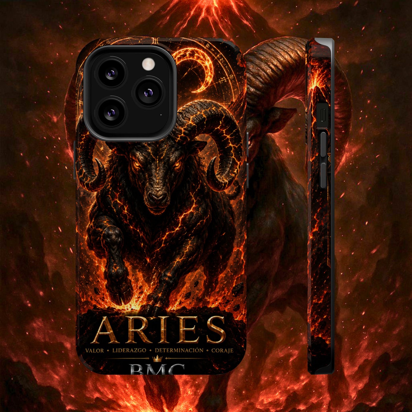 "Funda Magnética Reforzada ♈ Aries — Espíritu de fuego"