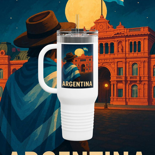 "taza de Viaje Aislada Argentina: Pasión, Tradición y Tierra de Sueños🔥🏞️"