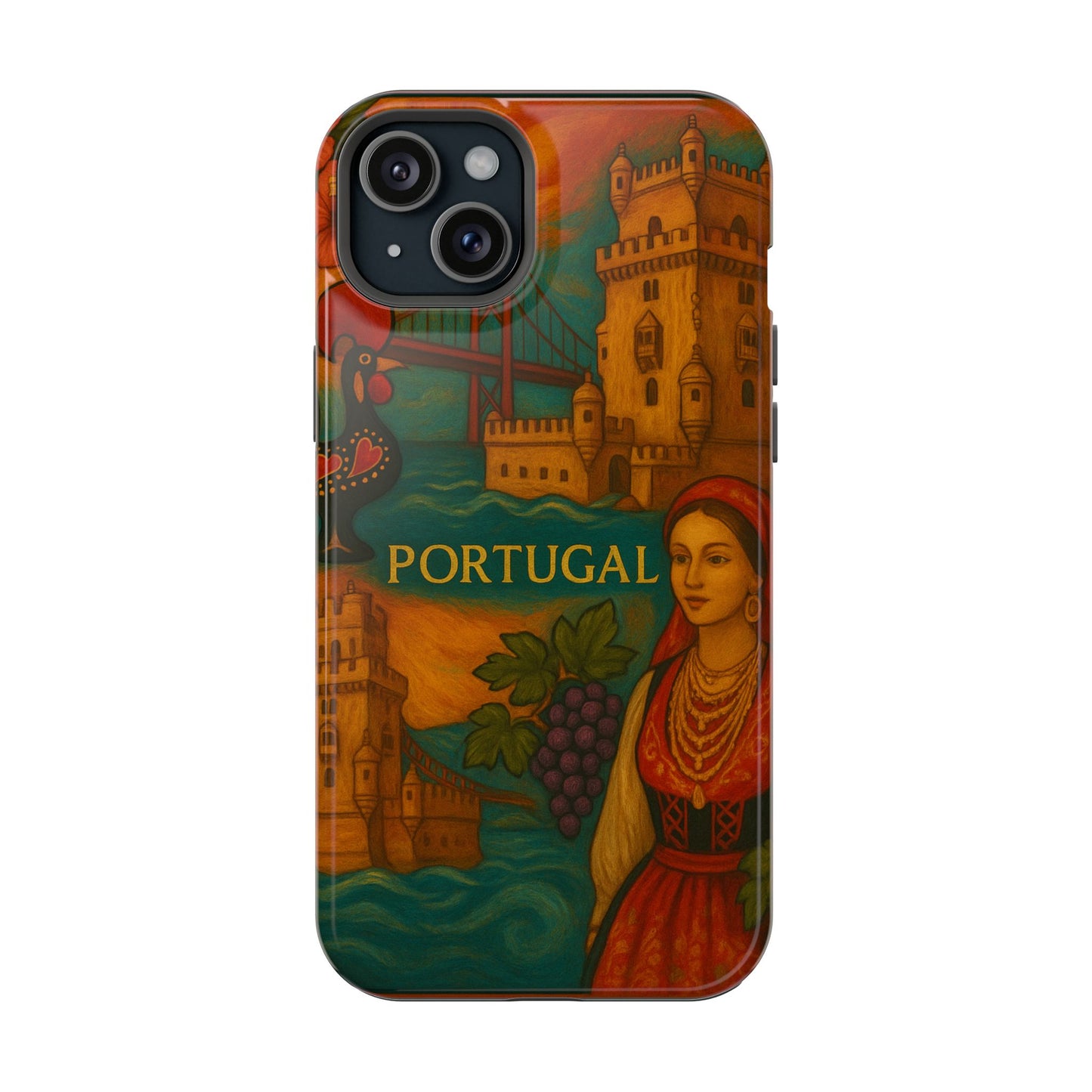 "Funda Magnética Reforzada Magnética Reforzada Portugal: Encanto Atlántico, Fados y Azulejos 🌊🎶🧿"