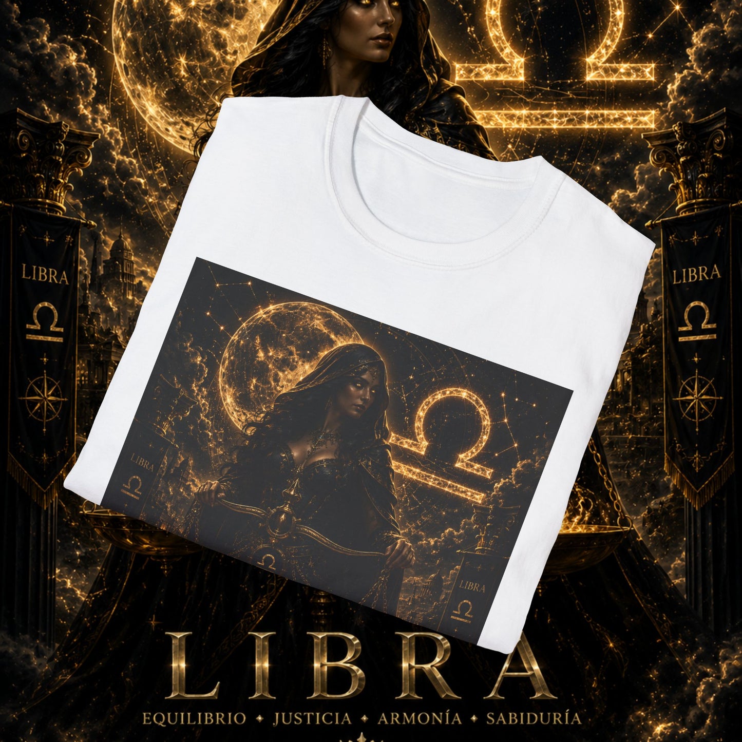 "Camiseta LIBRA – La Guardiana del Equilibrio"