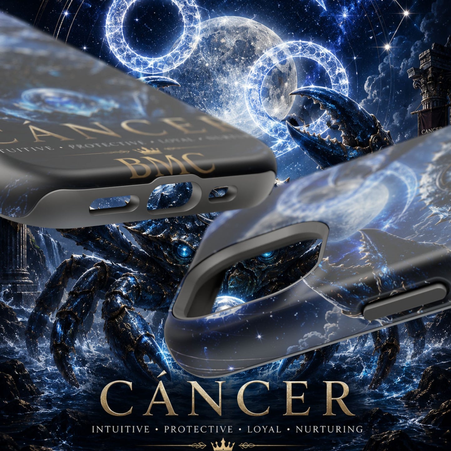 "Funda Magnética Reforzada ♋ Cáncer — Guardián de las profundidades""