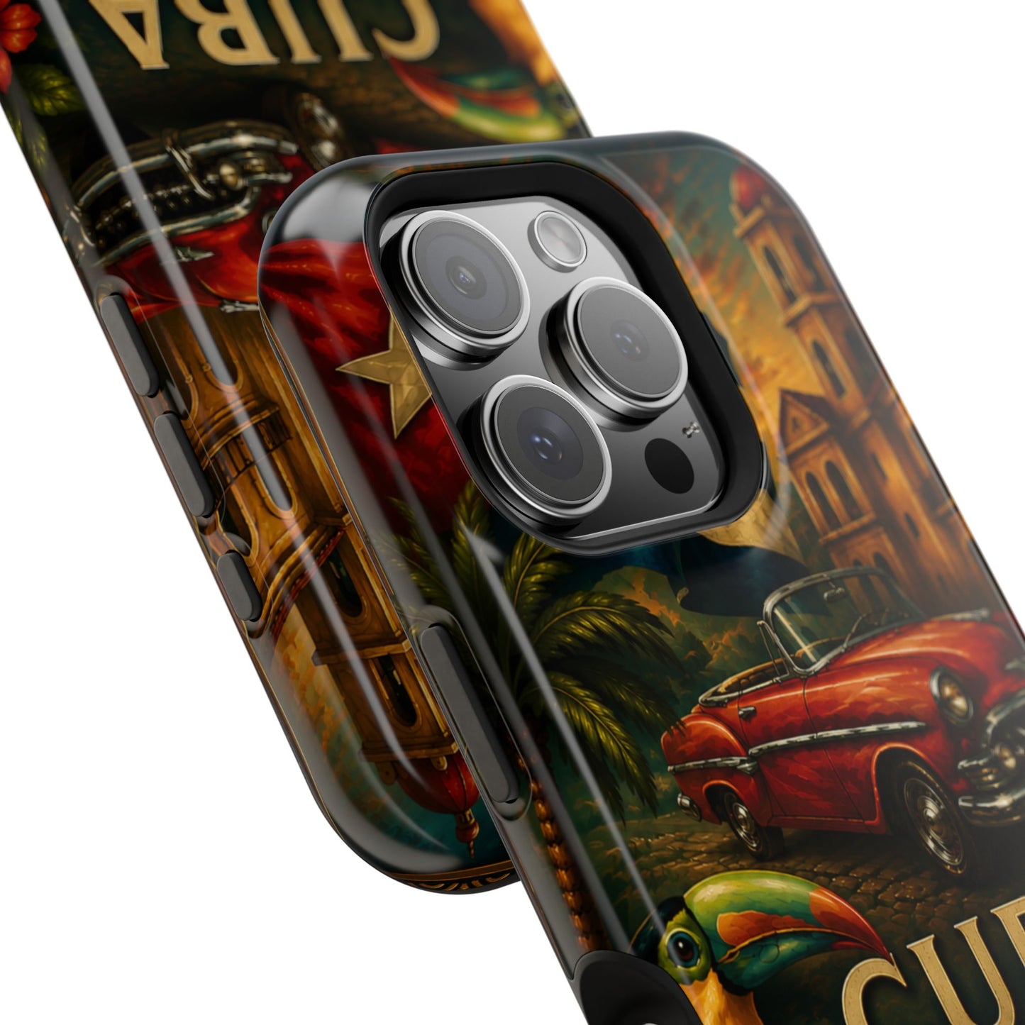"Funda Magnética Reforzada Magnética Reforzada Cuba: Ritmo, Historia y Encanto Caribeño 🎺🚗🌴 "