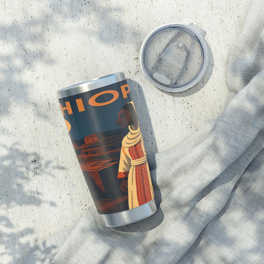 "Vaso Térmico Vagabond 20oz Etiopía – Tierra sagrada y alma ancestral"