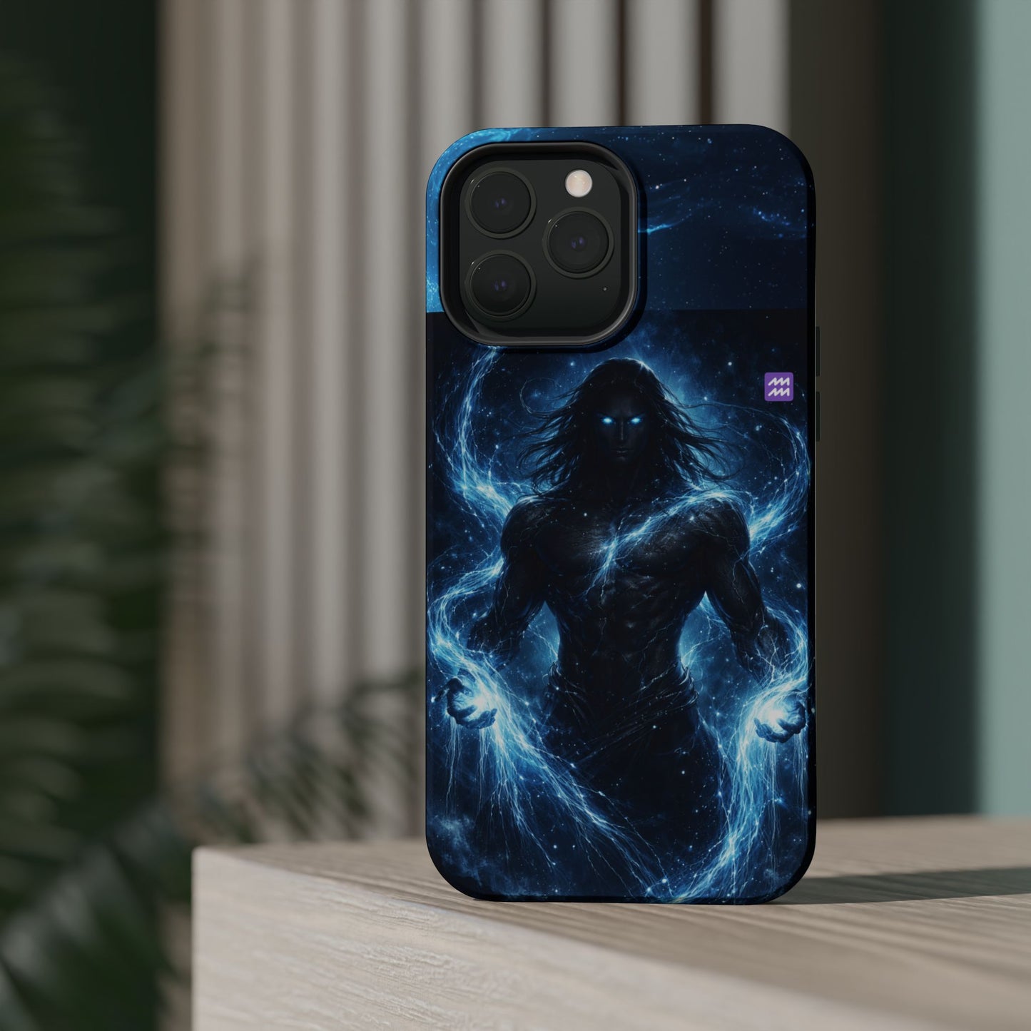 "Funda Magnética Reforzada♒ ACUARIO – El Visionario del Cielo y el Agua"