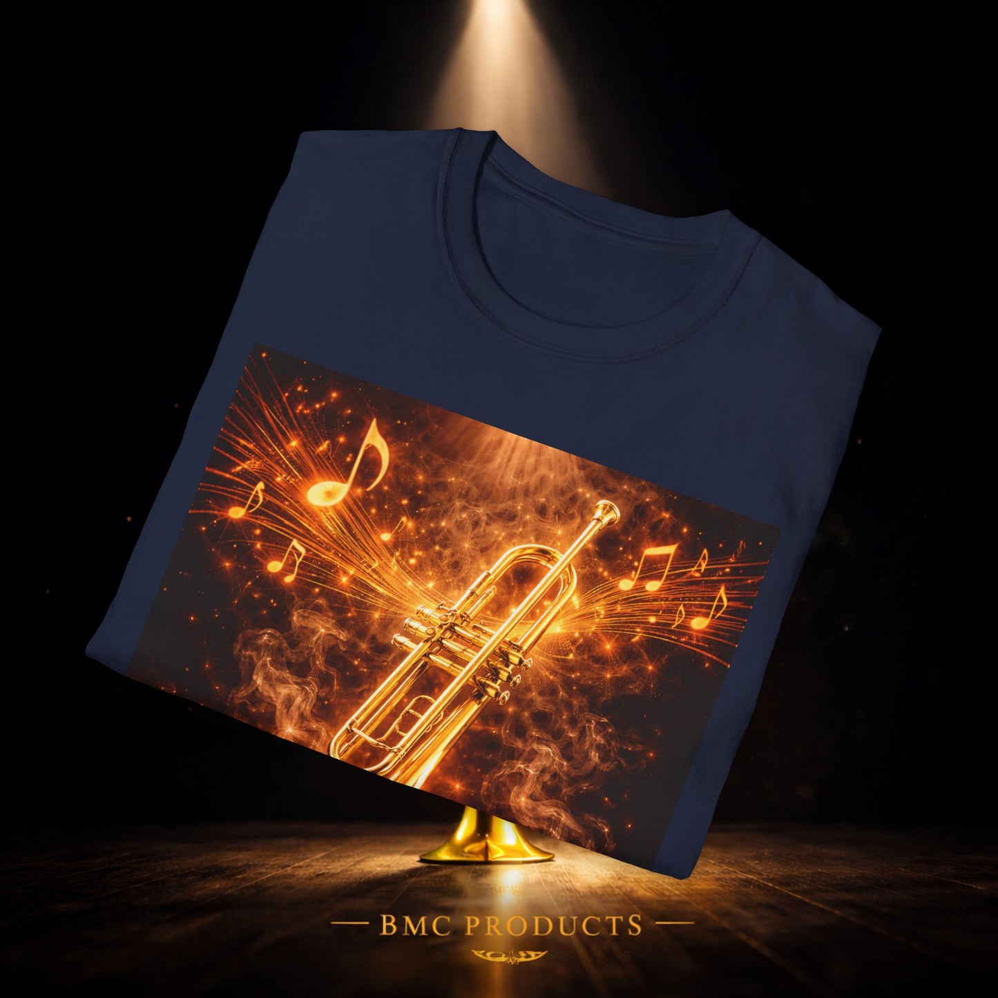 "Camiseta trompeta 🎺🔥Donde hay fuego, hay música.”