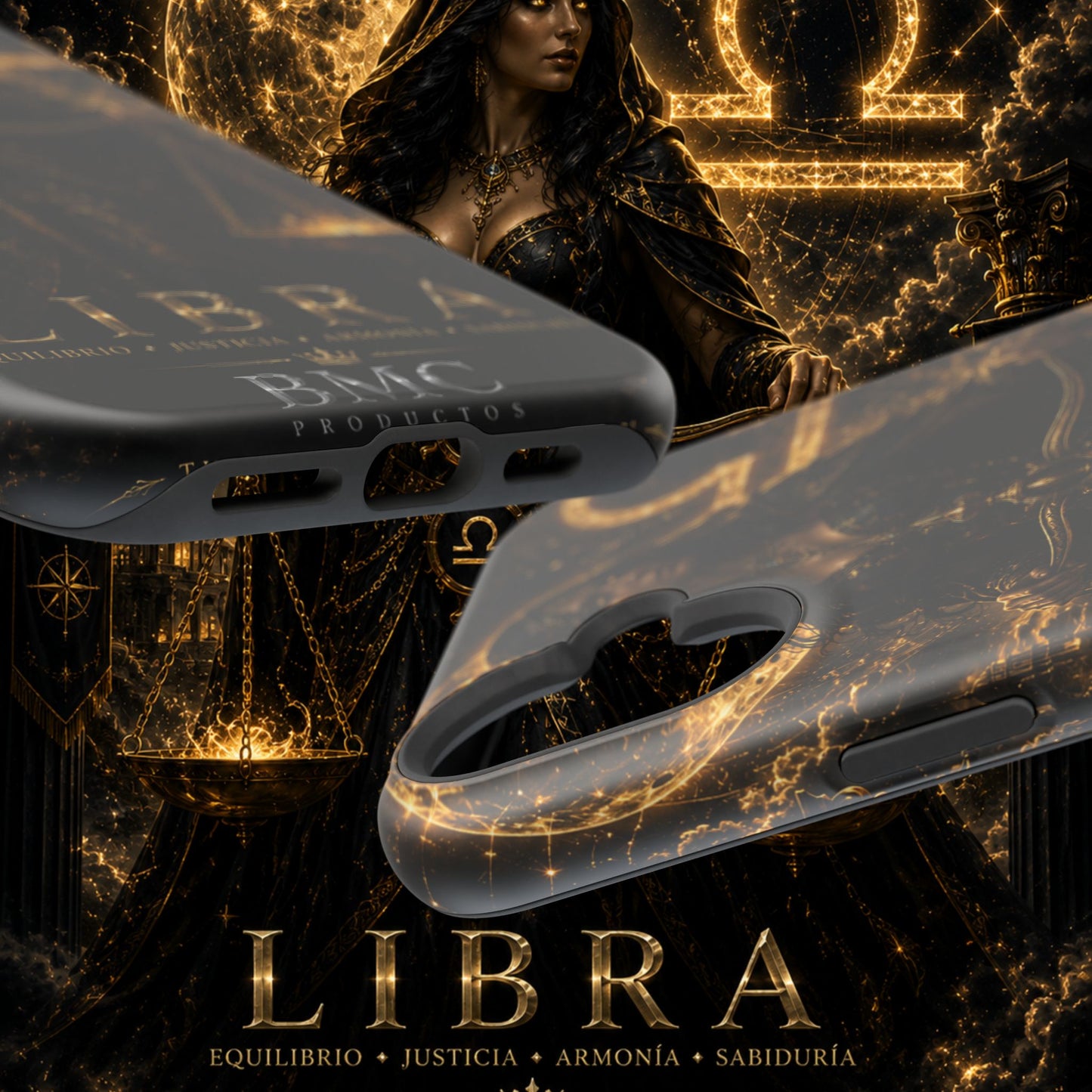"Funda Magnética Reforzada libra– La Guardiana del Equilibrio"