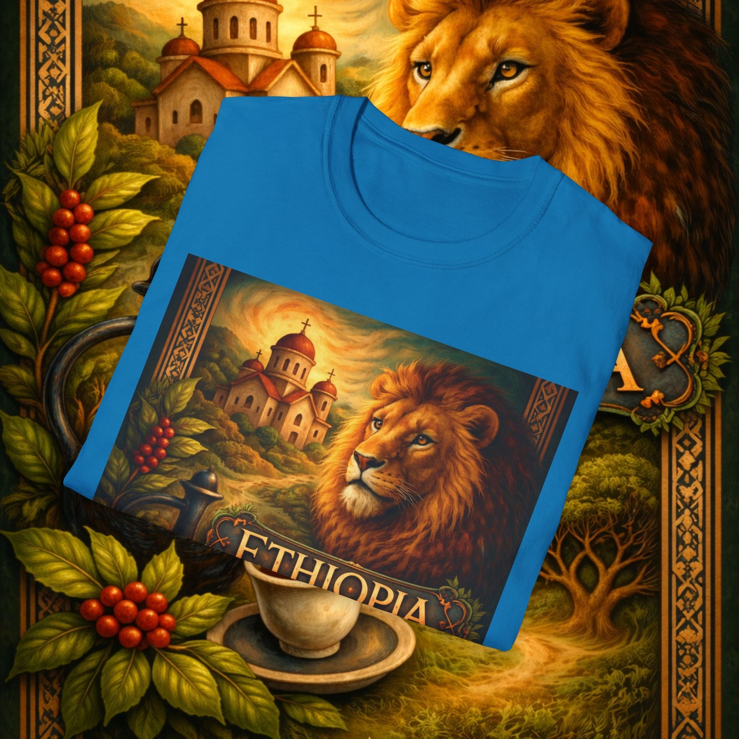 "Camiseta Etiopía Tierra sagrada y alma ancestral"