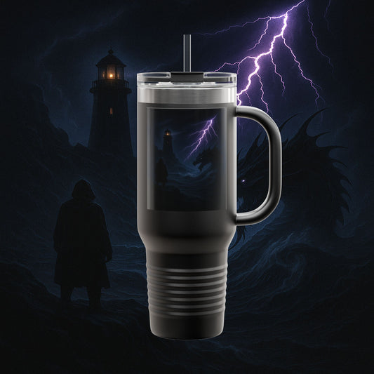 "Taza de viaje aislada🐉 El Despertar del Leviatán"