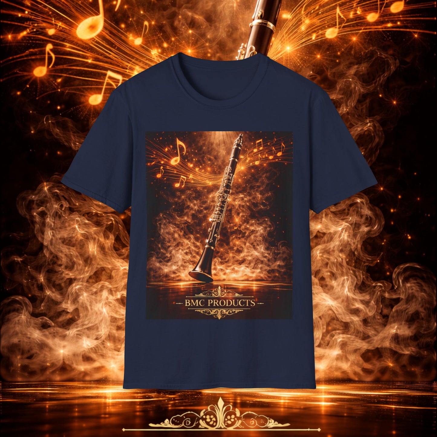 "Camiseta clarinete🎵🔥 El sonido del alma no grita… arde.” 🔥🎵