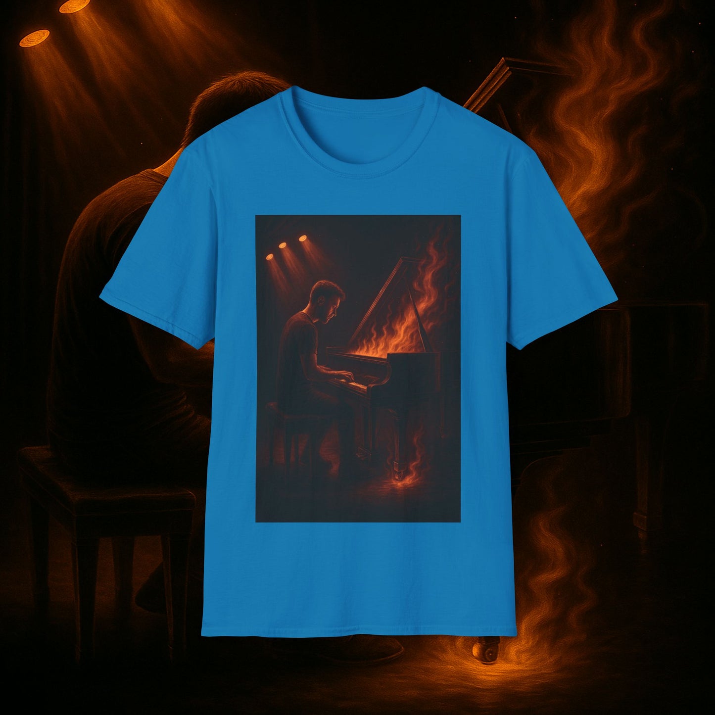 "Camiseta piano 🎹🔥Cuando las manos arden… el alma canta.” 🔥🎹