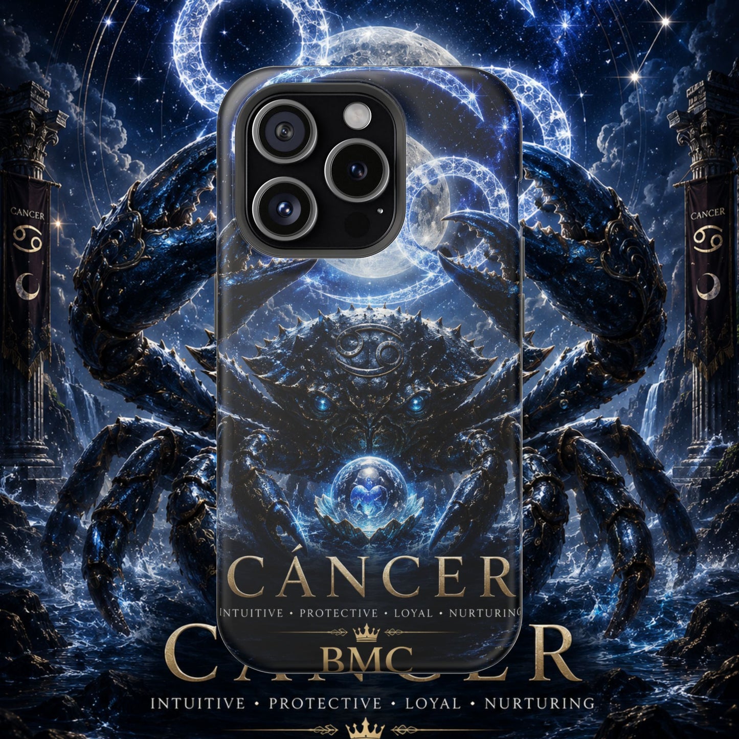 "Funda Magnética Reforzada ♋ Cáncer — Guardián de las profundidades""