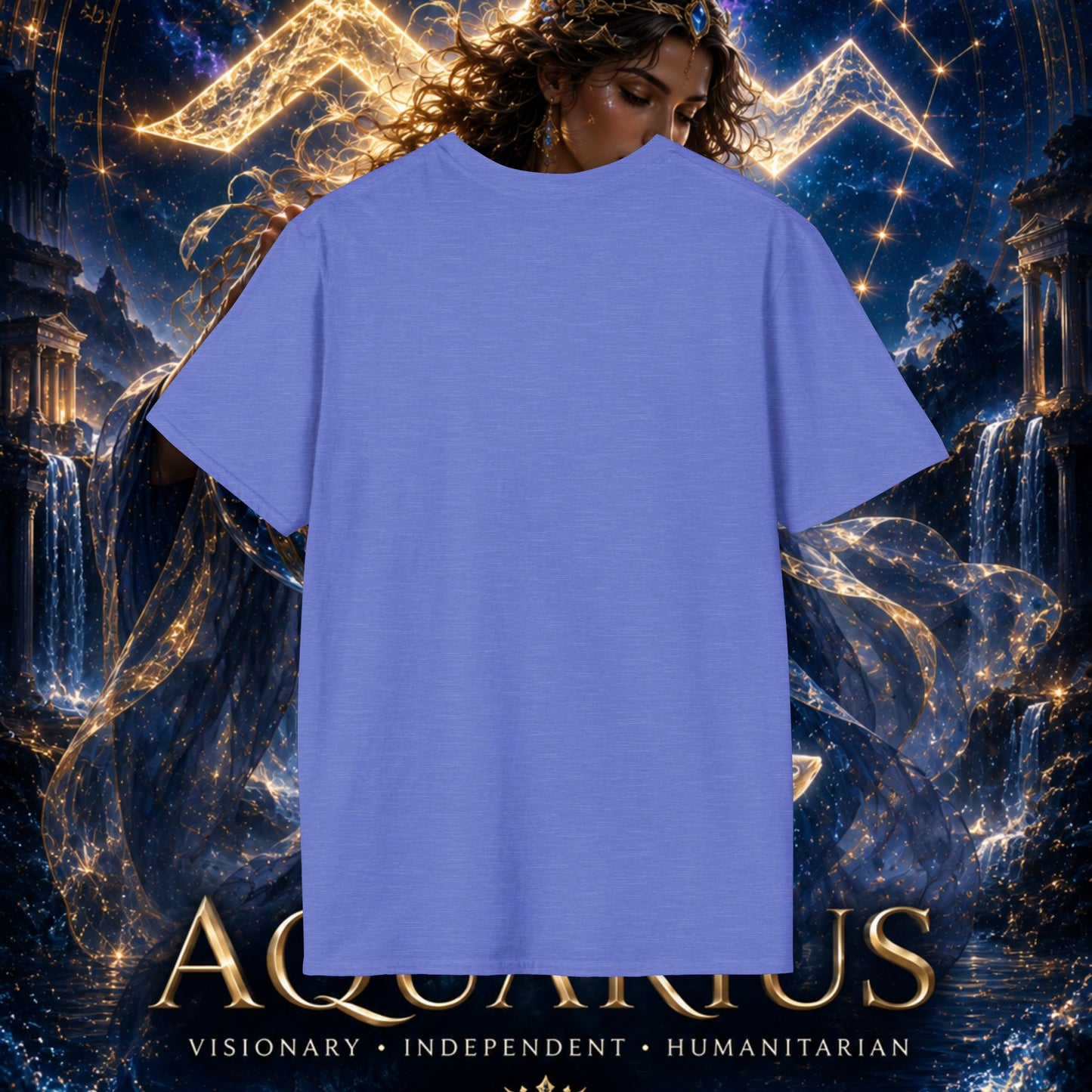 "Camiseta ♒ ACUARIO M– La Visionaria del Cielo y el Agua"