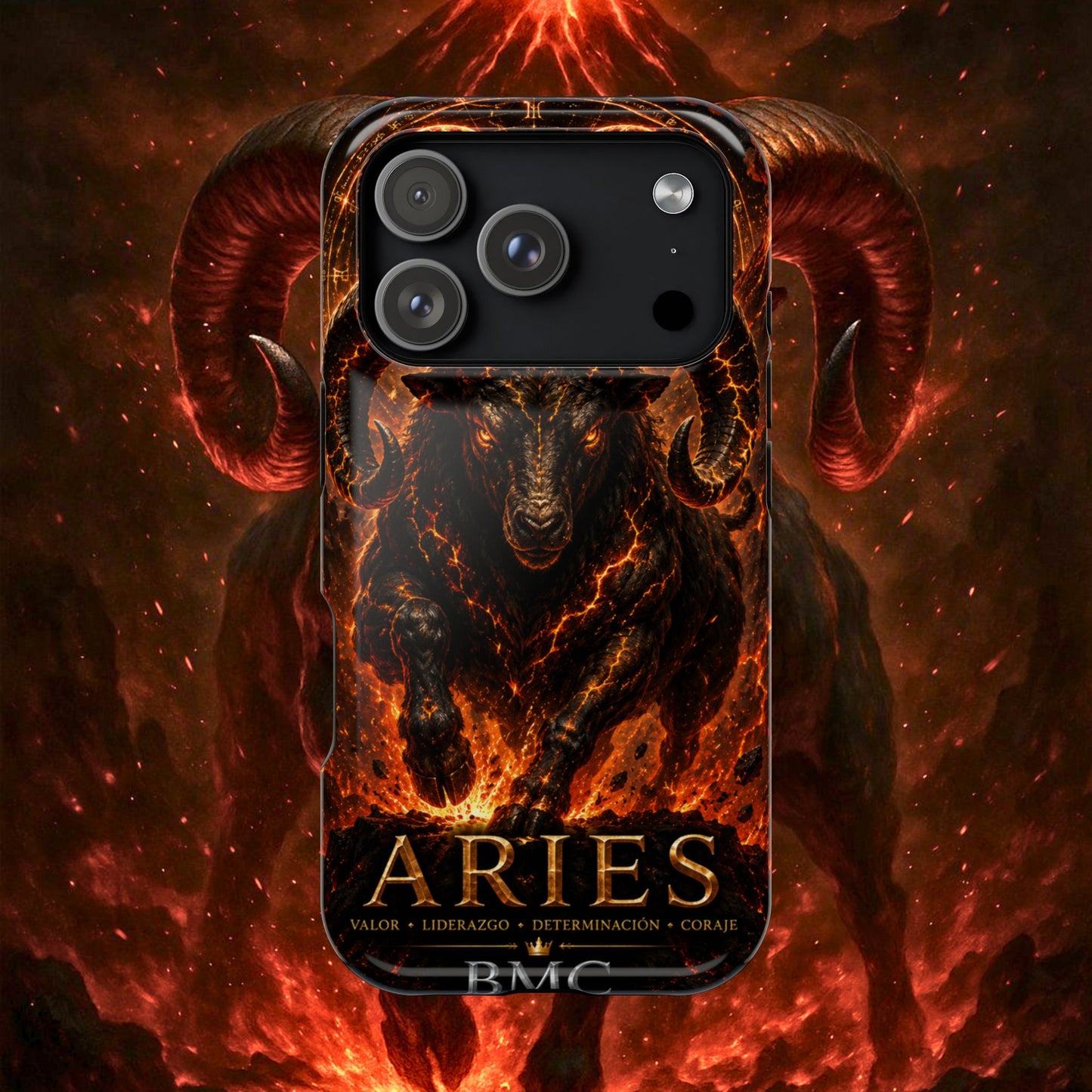 "Funda Magnética Reforzada ♈ Aries — Espíritu de fuego"