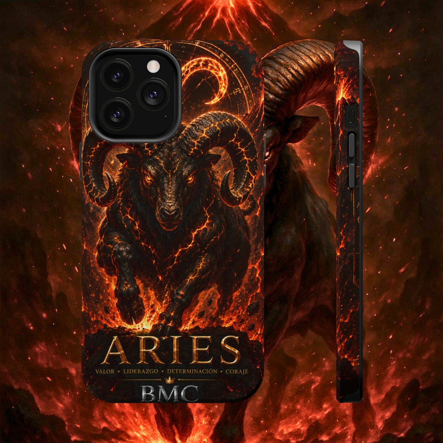 "Funda Magnética Reforzada ♈ Aries — Espíritu de fuego"