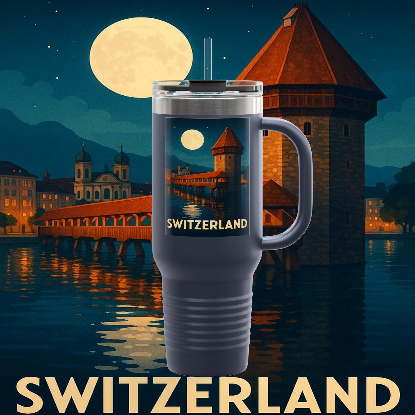 "Swiss Insulated Travel Mug❄️ – Land of majestic mountains and legendary precision"