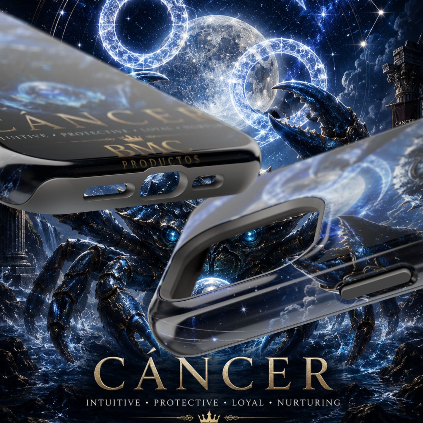 "Funda Magnética Reforzada ♋ Cáncer — Guardián de las profundidades""