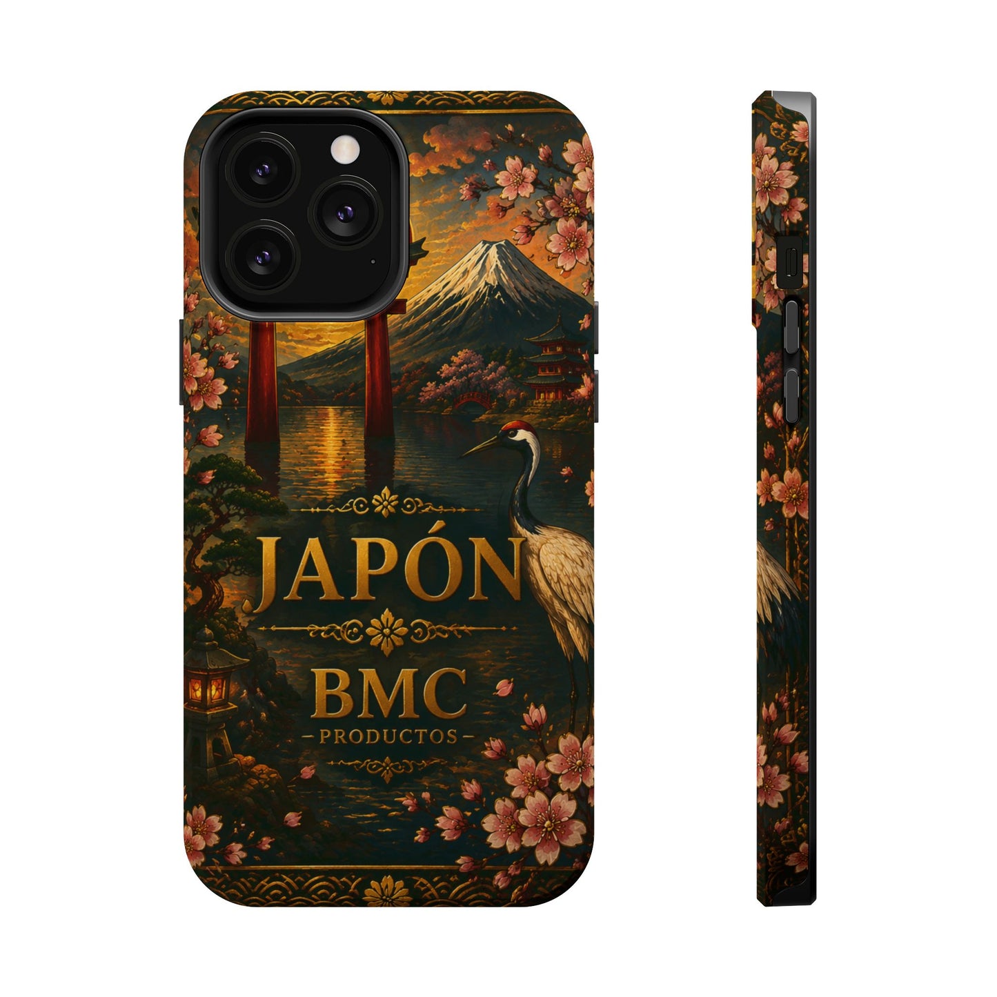 "Funda Magnética Reforzada Japón: Tradición entre Cerezos y Montañas 🌸⛩️🗻"