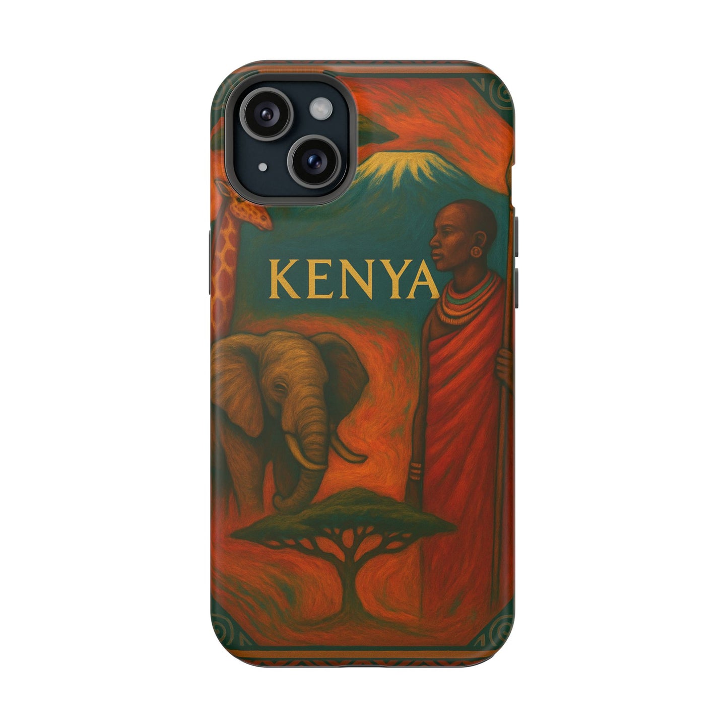 "Funda Magnética Reforzada Magnética Reforzada Kenia: Aventura Salvaje y Tierra de Horizontes Infinitos 🦁🌄🏕️"