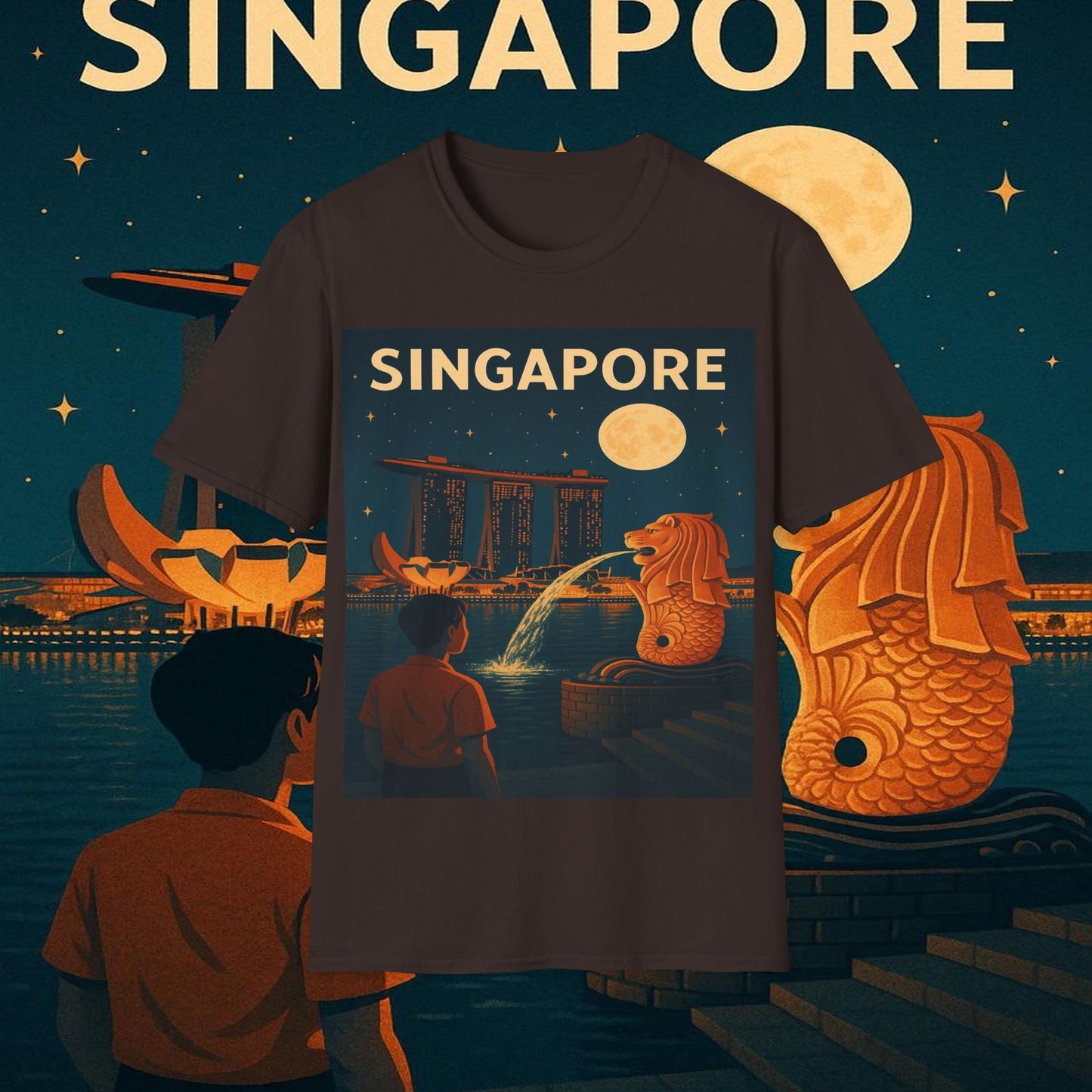 "Camiseta Singapur  🌆 – Futuro, cultura y naturaleza en un solo lugar"