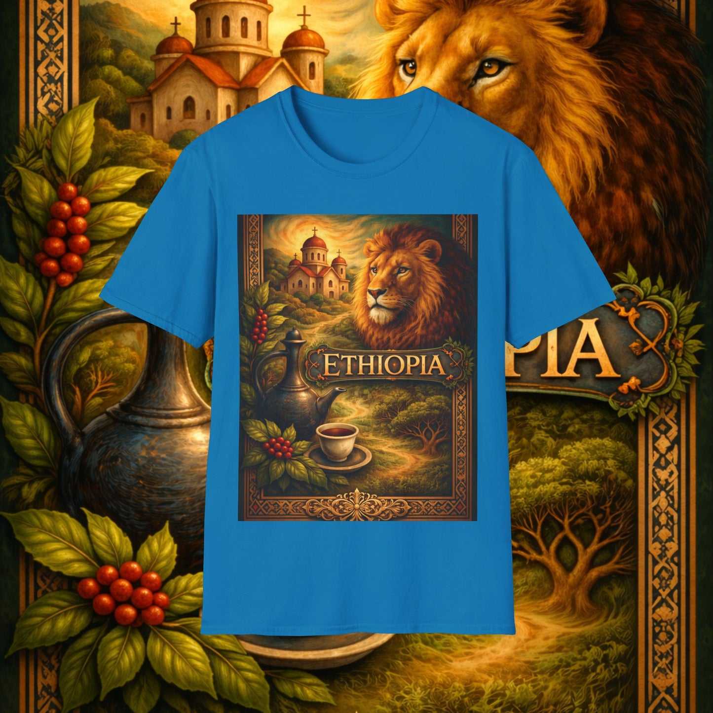 "Camiseta Etiopía Tierra sagrada y alma ancestral"