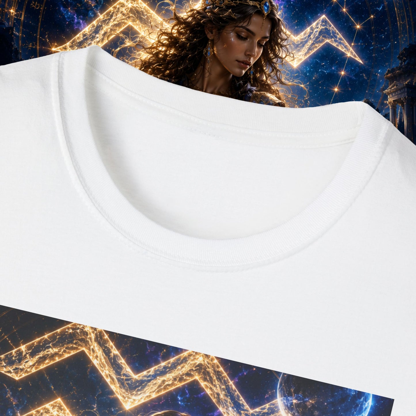 "Camiseta ♒ ACUARIO M– La Visionaria del Cielo y el Agua"