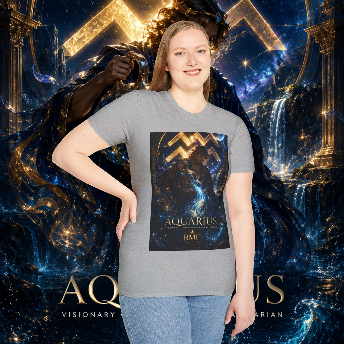 "Camiseta ♒ ACUARIO – El Visionario del Cielo y el Agua"